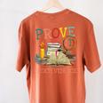 Prove It Text Evidence English Teacher Reading Teacher Women's Comfort Colors T-Shirt Back Print Yam