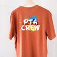 PTA Crew Back To School Volunteer Board Mom Parent Teacher Women's Comfort Colors T-Shirt Back Print Yam PTA Crew Back To School Volunteer Board Mom Parent Teacher Women's Comfort Colors T-Shirt Back Print Yam
