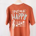 Put On A Happy Face Music Music Teacher Women's Comfort Colors T-Shirt Back Print Yam Put On A Happy Face Music Music Teacher Women's Comfort Colors T-Shirt Back Print Yam