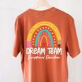 Rainbow Pencil Dream Exceptional Education Team SPED Teacher Women's Comfort Colors T-Shirt Back Print Yam