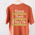 There Their They'Re T Shirt English Grammar Teacher For Men Women Women's Comfort Colors T-Shirt Back Print Yam There Their They'Re T Shirt English Grammar Teacher For Men Women Women's Comfort Colors T-Shirt Back Print Yam