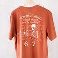 Reading 67 Meme English Teacher 67 Book Lover Humor Women's Comfort Colors T-Shirt Back Print Yam
