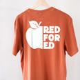 Red For Ed Teacher Support Public Education For Men Women Kids Women's Comfort Colors T-Shirt Back Print Yam Red For Ed Teacher Support Public Education For Men Women Kids Women's Comfort Colors T-Shirt Back Print Yam