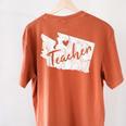 Red For Ed Washington Teacher T Shirts RedForEd Tee Shirt Women's Comfort Colors T-Shirt Back Print Yam