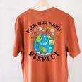 Reduce Reuse Recycle Respect Earth Day Teacher Girl Women Women's Comfort Colors T-Shirt Back Print Yam Reduce Reuse Recycle Respect Earth Day Teacher Girl Women Women's Comfort Colors T-Shirt Back Print Yam