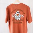 Retro You Can't Scare Me I'm A Math Teacher Cute Ghost Women Women's Comfort Colors T-Shirt Back Print Yam Retro You Can't Scare Me I'm A Math Teacher Cute Ghost Women Women's Comfort Colors T-Shirt Back Print Yam