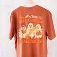 Retro Are You Fall O Ween Directions Ghost Teacher Spooky Women's Comfort Colors T-Shirt Back Print Yam