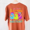 Retro Are You Falloween Direction Teacher Spooky Halloween Women's Comfort Colors T-Shirt Back Print Yam