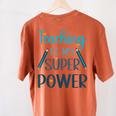 Retro Groovy Teaching Is My Super Power Teacher's Present Men Women Women's Comfort Colors T-Shirt Back Print Yam Retro Groovy Teaching Is My Super Power Teacher's Present Men Women Women's Comfort Colors T-Shirt Back Print Yam