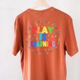 Retro Play Is Learning Teacher Back To School Women's Comfort Colors T-Shirt Back Print Yam Retro Play Is Learning Teacher Back To School Women's Comfort Colors T-Shirt Back Print Yam