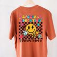 Retro Special Education Squad Groovy Dream Team Teacher Women's Comfort Colors T-Shirt Back Print Yam