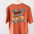 Retro Teaching Future Leaders Groovy Teacher Back To School Women's Comfort Colors T-Shirt Back Print Yam Retro Teaching Future Leaders Groovy Teacher Back To School Women's Comfort Colors T-Shirt Back Print Yam