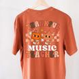 Retro Thankful Music Teacher Pumpkin Fall Thanksgiving Women's Comfort Colors T-Shirt Back Print Yam Retro Thankful Music Teacher Pumpkin Fall Thanksgiving Women's Comfort Colors T-Shirt Back Print Yam