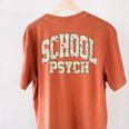 Retro Wildflower School Psych Teacher School Psychologist Women's Comfort Colors T-Shirt Back Print Yam Retro Wildflower School Psych Teacher School Psychologist Women's Comfort Colors T-Shirt Back Print Yam