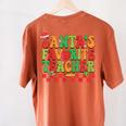 Santas Favorite Teacher Retro Groovy Christmas Xmas Women Women's Comfort Colors T-Shirt Back Print Yam Santas Favorite Teacher Retro Groovy Christmas Xmas Women Women's Comfort Colors T-Shirt Back Print Yam