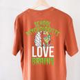 School Psychologists Love Brains Halloween Teacher Counselor Women's Comfort Colors T-Shirt Back Print Yam School Psychologists Love Brains Halloween Teacher Counselor Women's Comfort Colors T-Shirt Back Print Yam
