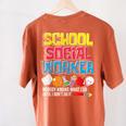 School Social Worker Teacher Caseworker Public Servant LSW Women's Comfort Colors T-Shirt Back Print Yam School Social Worker Teacher Caseworker Public Servant LSW Women's Comfort Colors T-Shirt Back Print Yam
