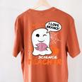 Science Teacher Cute Ghost Halloween Teacher Men Women Women's Comfort Colors T-Shirt Back Print Yam Science Teacher Cute Ghost Halloween Teacher Men Women Women's Comfort Colors T-Shirt Back Print Yam
