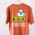 Science Teacher Halloween Elements Of Surprise Chemistry Women's Comfort Colors T-Shirt Back Print Yam
