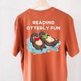 Sea Otter Book Reading Shirt For Bookworm Teachers Women's Comfort Colors T-Shirt Back Print Yam Sea Otter Book Reading Shirt For Bookworm Teachers Women's Comfort Colors T-Shirt Back Print Yam