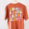 In My Second Grade Era 2nd Grade Girl Teacher Back To School Women's Comfort Colors T-Shirt Back Print Yam