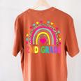 Second Grade Rainbow Girls Boys Teacher Team 2nd Grade Squad Women's Comfort Colors T-Shirt Back Print Yam