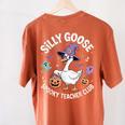 Silly Goose Spooky Teacher Club Halloween Witch Ghost Women's Comfort Colors T-Shirt Back Print Yam Silly Goose Spooky Teacher Club Halloween Witch Ghost Women's Comfort Colors T-Shirt Back Print Yam