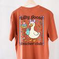 Silly Goose Teacher Club Silly Goose For Teacher Women's Comfort Colors T-Shirt Back Print Yam Silly Goose Teacher Club Silly Goose For Teacher Women's Comfort Colors T-Shirt Back Print Yam