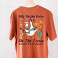 Silly Teacher Goose On The Loose School Out Summer Women Men Women's Comfort Colors T-Shirt Back Print Yam Silly Teacher Goose On The Loose School Out Summer Women Men Women's Comfort Colors T-Shirt Back Print Yam
