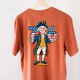 Six Seven 6 7 7 6 George Washington Teacher American Women's Comfort Colors T-Shirt Back Print Yam