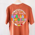 Special Education Teacher SPED Squad Team Kids Men Groovy Women's Comfort Colors T-Shirt Back Print Yam