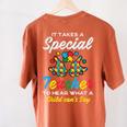 Special Teacher To Hear Child Cant Say Autism Awareness Sped Women's Comfort Colors T-Shirt Back Print Yam