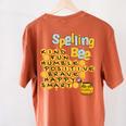 Spelling Bee Kind Positive Kindness Women Teacher Women's Comfort Colors T-Shirt Back Print Yam Spelling Bee Kind Positive Kindness Women Teacher Women's Comfort Colors T-Shirt Back Print Yam