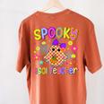 Spooky ESOL Teacher Halloween ESOL Teaching Coquette Women's Comfort Colors T-Shirt Back Print Yam Spooky ESOL Teacher Halloween ESOL Teaching Coquette Women's Comfort Colors T-Shirt Back Print Yam