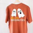 Spooky Ghost Inequalities Halloween Math Teacher Women's Comfort Colors T-Shirt Back Print Yam Spooky Ghost Inequalities Halloween Math Teacher Women's Comfort Colors T-Shirt Back Print Yam