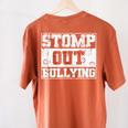 Stomp Out Bullying Back To School Education Teacher Women's Comfort Colors T-Shirt Back Print Yam Stomp Out Bullying Back To School Education Teacher Women's Comfort Colors T-Shirt Back Print Yam