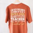 Substitute Teacher T Shirt School Tee Women's Comfort Colors T-Shirt Back Print Yam
