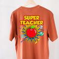 Superhero Teacher Appreciation Teaching Tee Women's Comfort Colors T-Shirt Back Print Yam Superhero Teacher Appreciation Teaching Tee Women's Comfort Colors T-Shirt Back Print Yam
