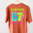 I Survived 67 Days Of School 67 Meme Science Teacher Women's Comfort Colors T-Shirt Back Print Yam I Survived 67 Days Of School 67 Meme Science Teacher Women's Comfort Colors T-Shirt Back Print Yam