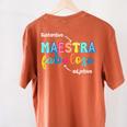 Sustantivo Maestra Fabulosa Adjetivo Spanish Teacher Women's Comfort Colors T-Shirt Back Print Yam