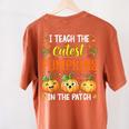 I Teach The Cutest Pumpkins Halloween Teacher Women's Comfort Colors T-Shirt Back Print Yam I Teach The Cutest Pumpkins Halloween Teacher Women's Comfort Colors T-Shirt Back Print Yam