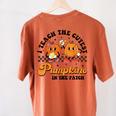 I Teach The Cutest Pumpkins In The Patch Halloween Teacher For Men Women Kids Women's Comfort Colors T-Shirt Back Print Yam I Teach The Cutest Pumpkins In The Patch Halloween Teacher For Men Women Kids Women's Comfort Colors T-Shirt Back Print Yam