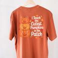 i Teach The Cutest Pumpkins In The Patch Teacher Halloween Women's Comfort Colors T-Shirt Back Print Yam i Teach The Cutest Pumpkins In The Patch Teacher Halloween Women's Comfort Colors T-Shirt Back Print Yam