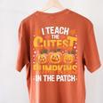 I Teach The Cutest Pumpkins Shirt Teachers Halloween Women's Comfort Colors T-Shirt Back Print Yam I Teach The Cutest Pumpkins Shirt Teachers Halloween Women's Comfort Colors T-Shirt Back Print Yam