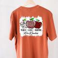 Teach Love Inspire Pre-k Teacher Apple Leopard Red Plain Women's Comfort Colors T-Shirt Back Print Yam Teach Love Inspire Pre-k Teacher Apple Leopard Red Plain Women's Comfort Colors T-Shirt Back Print Yam