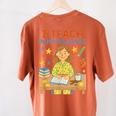 I Teach In My Pajamas Crayon Home School Teacher PJs Women's Comfort Colors T-Shirt Back Print Yam