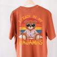 I Teach In My Pajamas Teacher Sunset Bear Retro Women's Comfort Colors T-Shirt Back Print Yam I Teach In My Pajamas Teacher Sunset Bear Retro Women's Comfort Colors T-Shirt Back Print Yam