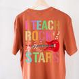 I Teach Rockstars Band Vibes Teacher Rocks My Music Teaching Women's Comfort Colors T-Shirt Back Print Yam