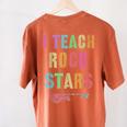 I TEACH ROCKSTARS Band Vibes Teacher Rocks My Music Teaching Women's Comfort Colors T-Shirt Back Print Yam