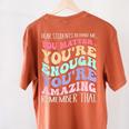 Teacher Dear Students Behind Me 1st Day Of School On Back Women's Comfort Colors T-Shirt Back Print Yam Teacher Dear Students Behind Me 1st Day Of School On Back Women's Comfort Colors T-Shirt Back Print Yam